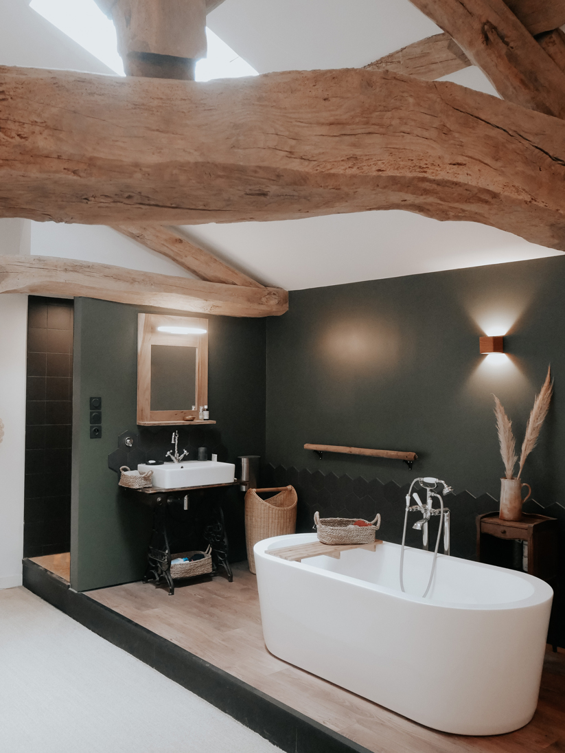 Une salle-de-bain vert Privilège moderne en peinture Tollens