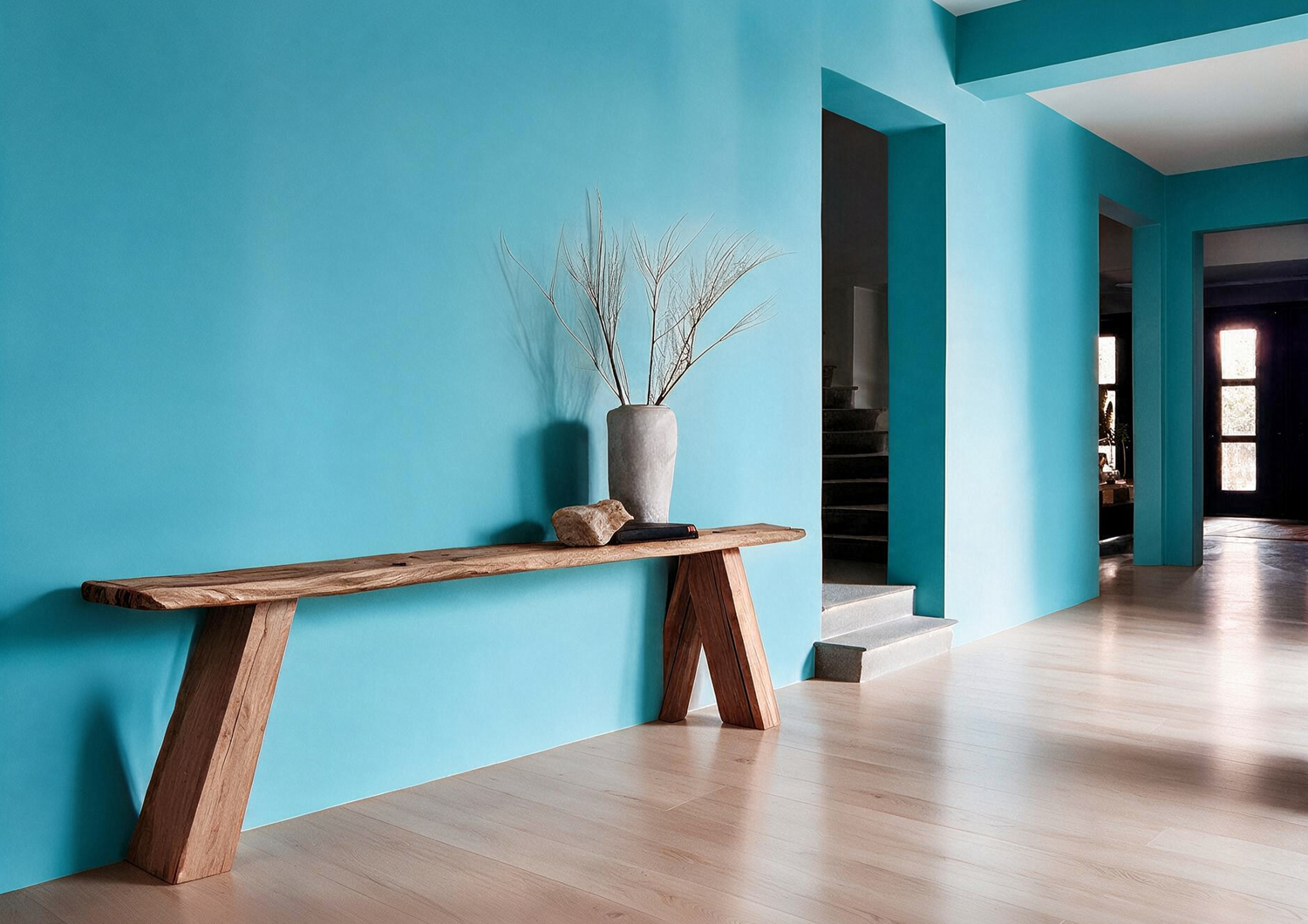 Peinture bleu turquoise salon méditerranéen