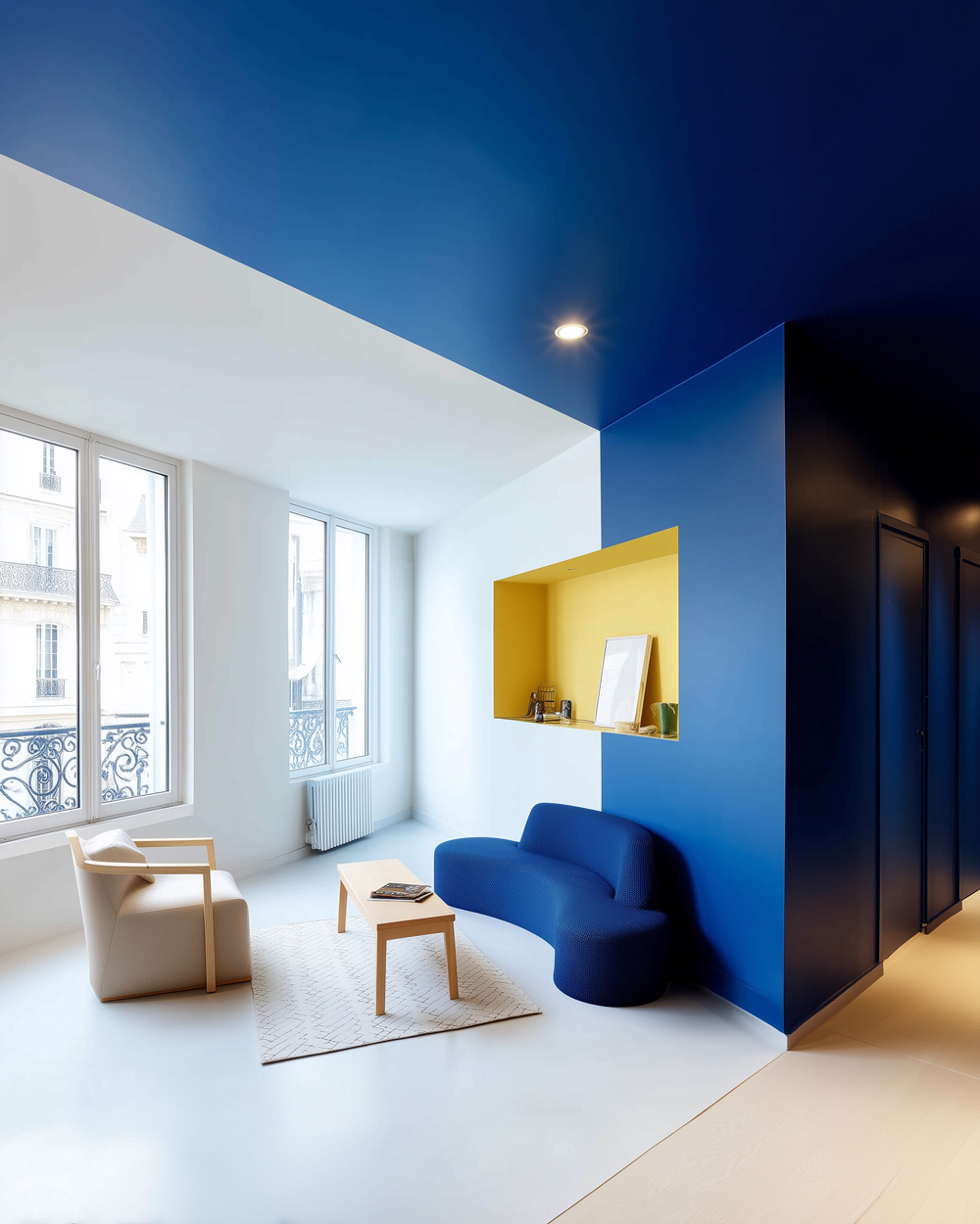 salon tendance et moderne avec couleurs vives TOLLENS