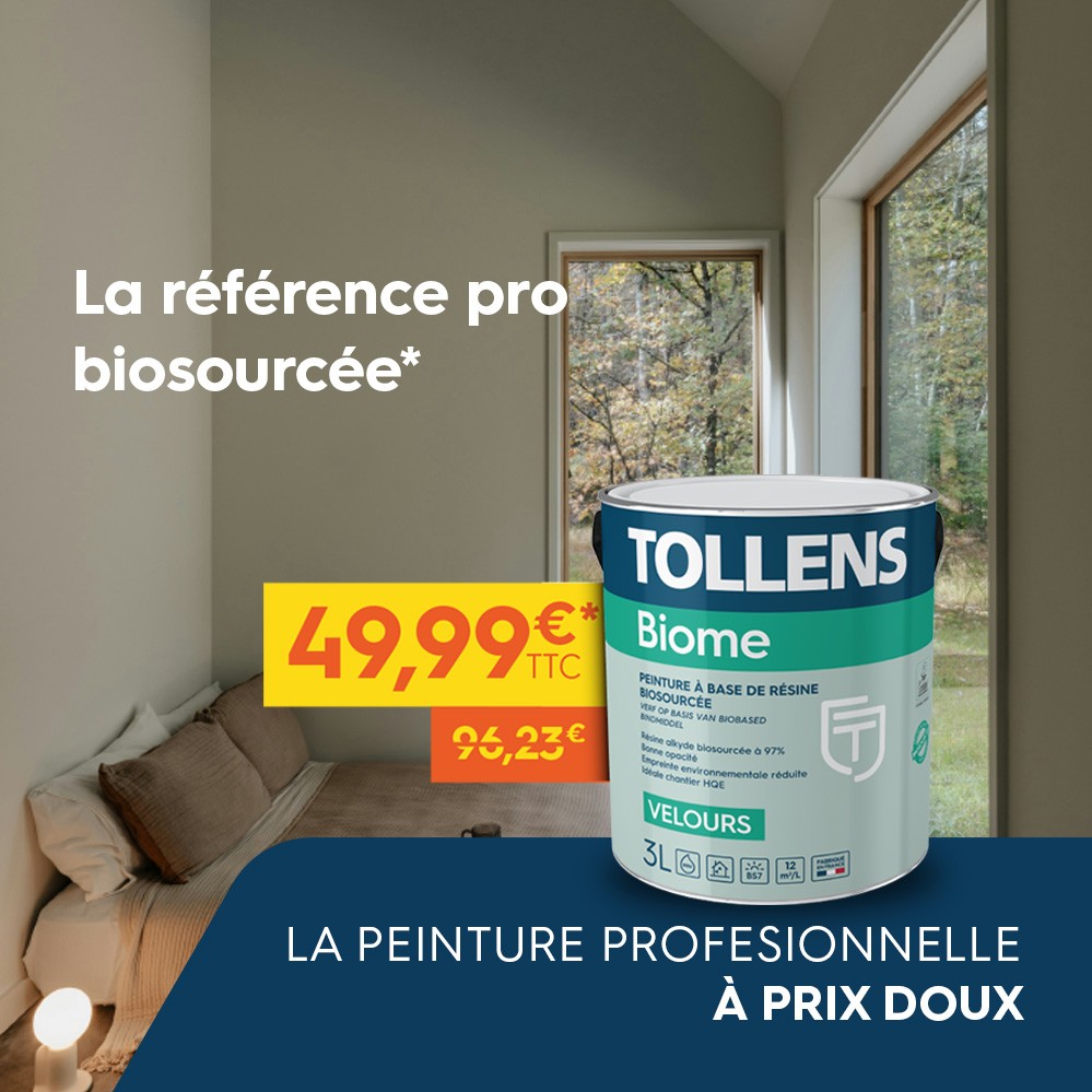 Promotion peinture Tollens Biosourcée Velours