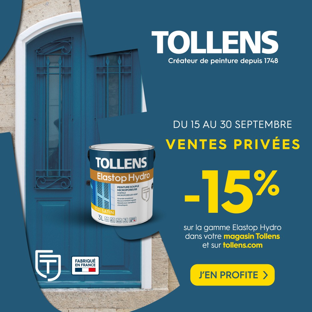 Promotion sur la peinture bois en magasin de peinture Tollens et en ligne sur tollens.com