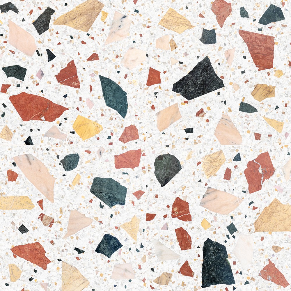 Inspiration d'un décor terrazzo coloré pour la tendance Pop Vintage Tollens