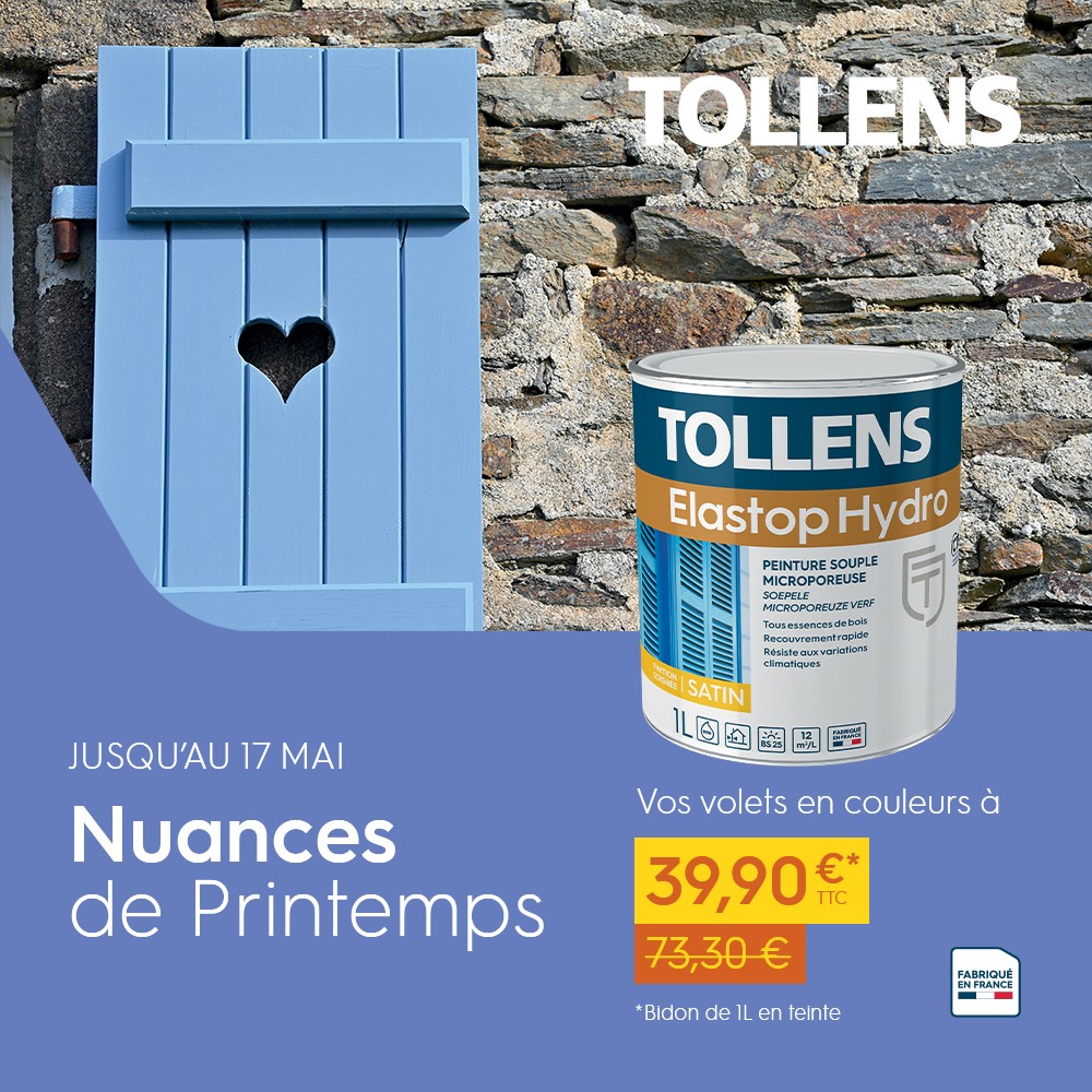 Promotion peinture Tollens peinture bois bleu pas chère