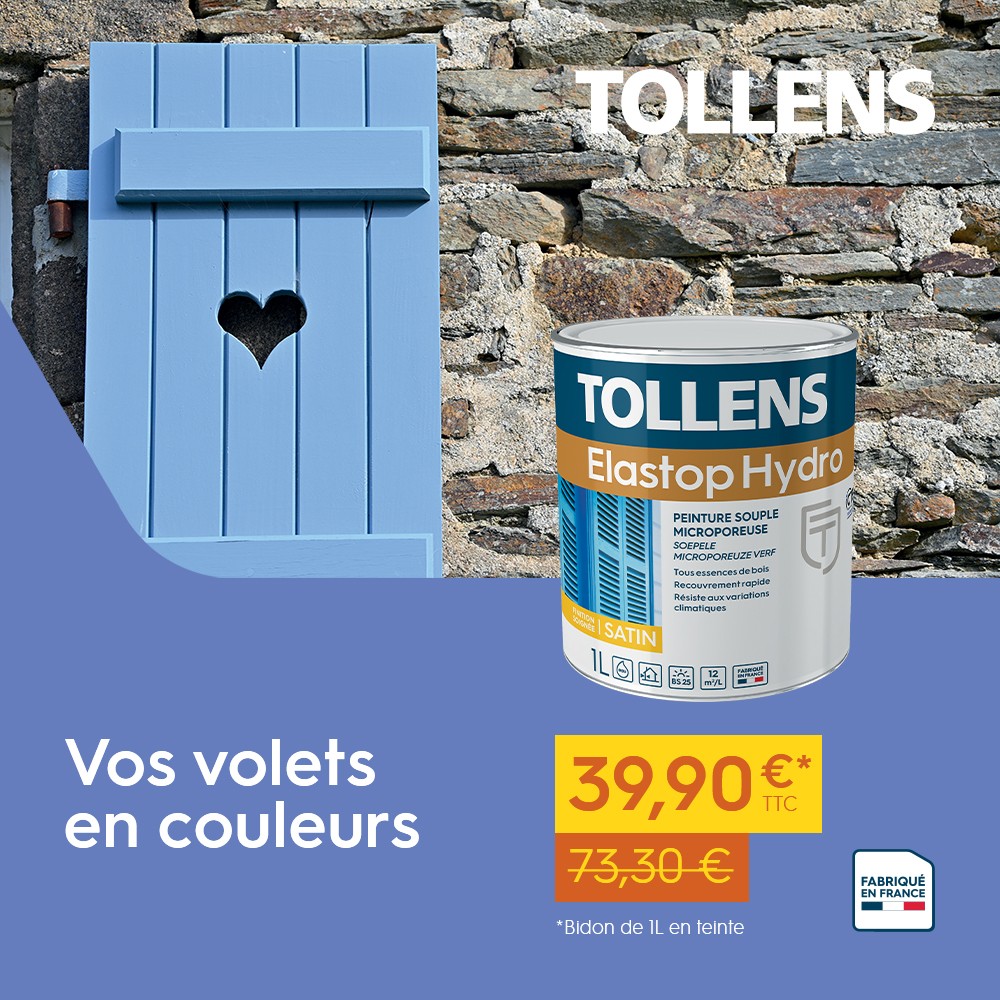 Promotion peinture Tollens peinture bois bleu pas chère