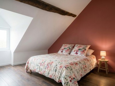 Peinture chambre terracotta rosé, peinture chambre rose poudré