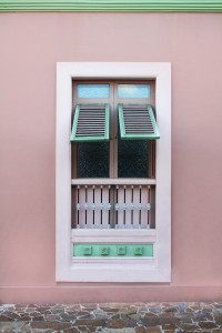 Façade rose méditerranée