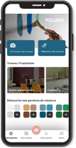 Application mobile Tollens Simulateur Couleurs peinture 3D
