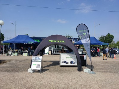 Roadshow Festool chez Tollens : découverte et démo des nouveautés ponceuses, électroportatifs, scie Festool en magasin Tollens