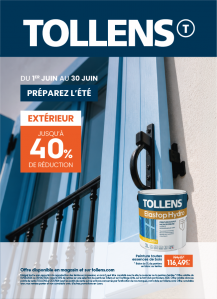 Offre-disponible-du-1er-au-30-juin. Jusque-a-50%-sur-la-peinture-interieur-exterieur-et-metal-TOLLENS-et-l-outillage-Artis