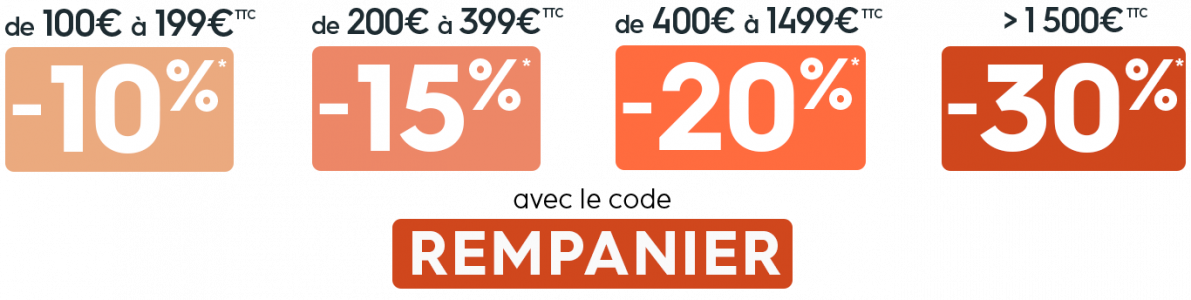 Remises selon le montant de votre panier