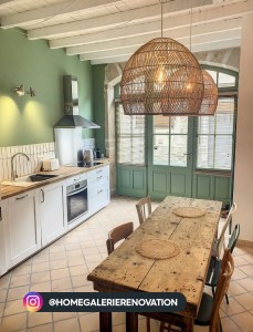 Cuisine, salle à manger style cottage anglais, inspiration tendance tollens