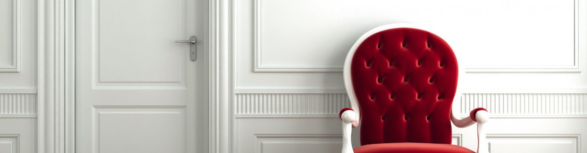 Tollens fauteuil rouge mur blanc - inspiration couleurs