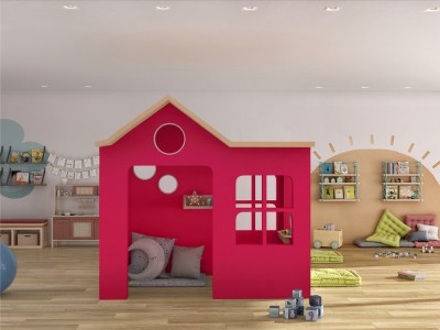 Crèche en peinture saine Tollens avec Viva Magenta, couleur de l'année Pantone 2023