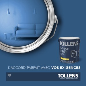 Visuel clé campagne de communication Tollens automne 2020 bleu - Orizon, la peinture laque haute résistance