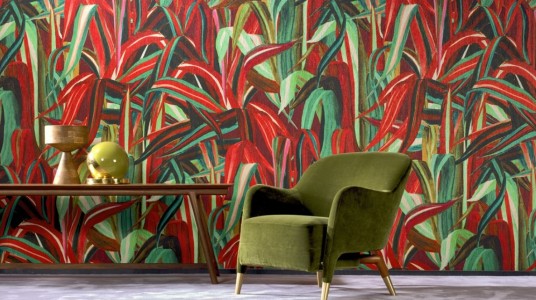 Papier peint panoramique à motif jungle végatal multicouleur de la marque Arte, collection Décors et Panoramiques