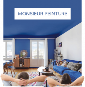 Visuel clé 2021 Monsieur Peinture Tollens - salon bleu réalisé par un artisan de confiance