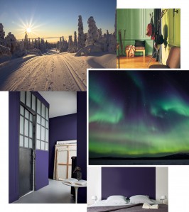 Moodboard palettes de couleurs Laponie Tollens - inspiration décoration intérieure, designer, architecture