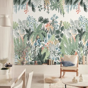 Papier peint panoramique tendance provençale, nature, végétal, forêt