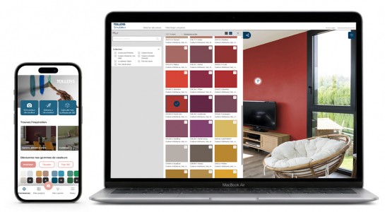 Simulateur de couleurs de peinture intérieure et extérieure en ligne sur tollens.com
