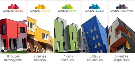 Nuancier Urban Color, peinture façade colorée Tollens