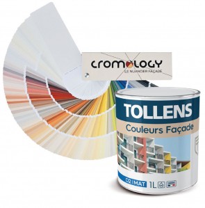 Couleur en façade : nuancier Cromology Façade et testeur de peinture 1L Tollens