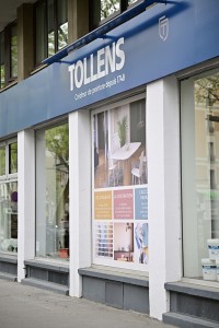 Façade du magasin de peinture Tollens à Boulogne Billancourt, île-de-france