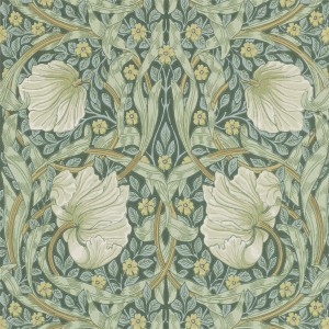 Papier peint Sanderson modèle Pimpereil de la collection Morris and Co inspirée de William Morris, style cottage anglais