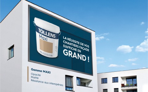 Visuel clé gamme MAXI Façade, peinture façade D2 et revêtement semi-épais D3