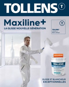Maxiline+ nouvelle peinture grand chantier int&eacute;rieur TOLLENS, glisse peinture, peinture opaque, peinture couvrante TOLLENS