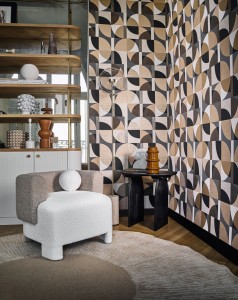Papier peint géométrique 4 murs, Casamance chez Tollens