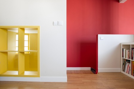 Int&eacute;rieur Pantone Tollens, teintes : Buttercup et Tangerine Tango