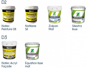 Revêtements peintures façade D2/D3 ZOLPAN chez Tollens
