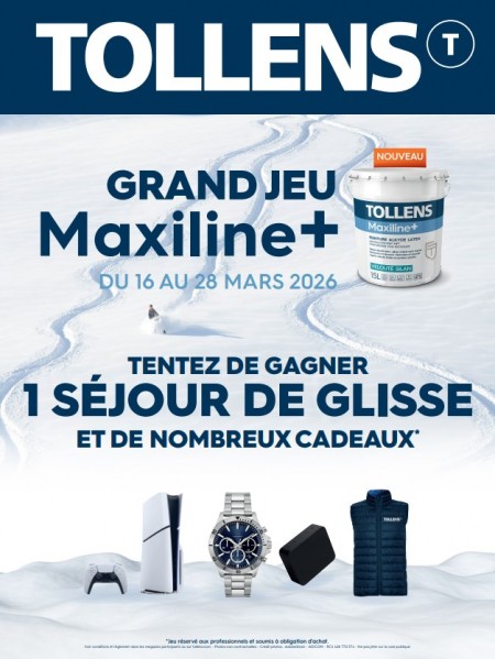 Grand Jeu Maxiline+ TOLLENS, nouvelles peintures couvrante, blancheur et glisse exceptionnelles