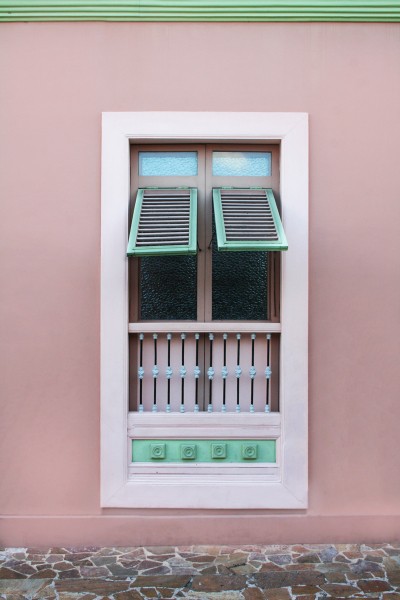 Façade rose méditerranée