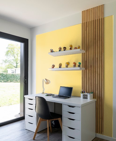 Bureau mur jaune Matinée Tollens, simulation couleur en ligne