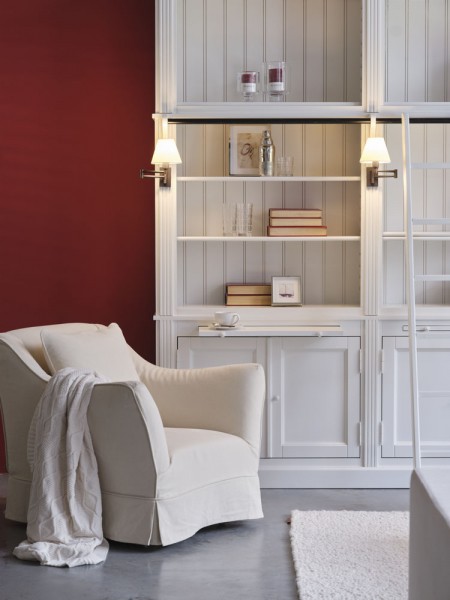 Photo intérieur couleur peinture rouge intense, terracotta, Flamant by Tollens