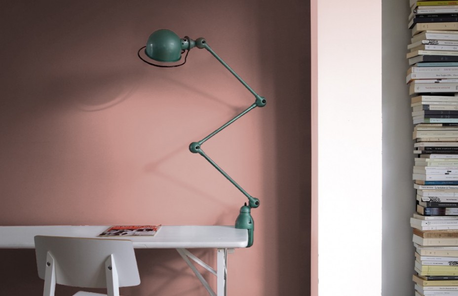 Bureau peinture rose poudré clair, couleur Lounge Tollens