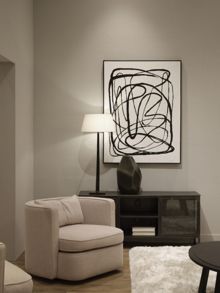 Photo intérieur couleur peinture gris ou blanc gris, Flamant by Tollens
