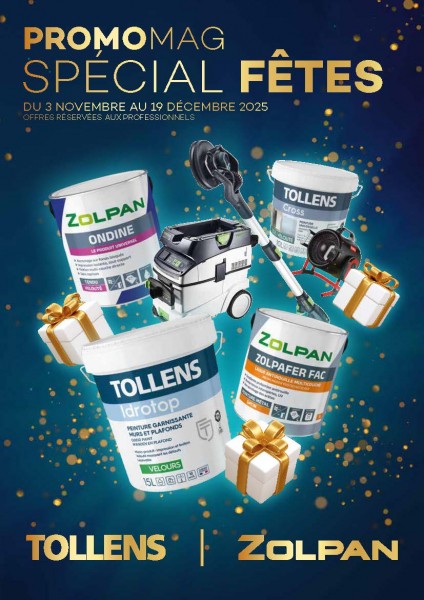 Promotion peinture Tollens Zolpan pour les professionnels Fêtes Noël