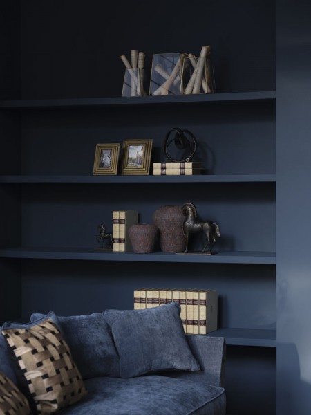 Photo intérieur couleur peinture bleu foncé, Flamant by Tollens