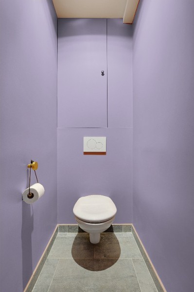 Peinture toilette, peinture mauve, peinture violette, peinture 4 murs, couleur Tollens In the mood