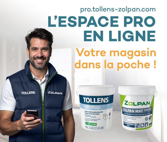 Espace Pro en ligne Tollens Zolpan pour voir ses prix, les stocks des magasins, télécharger ses factures
