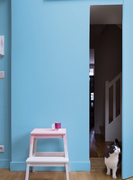 Peinture bleu vif, peinture bleu soutenu