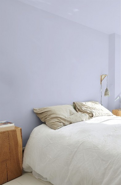 Peinture chambre, peinture mauve, peinture violette, peinture 4 murs, couleur Tollens Ailes de libellule